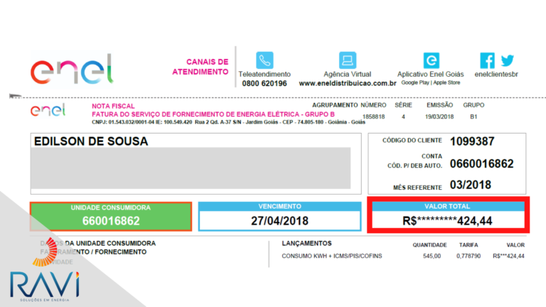 Conta de Energia Antes da Instalação