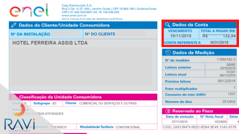 Conta de Energia Depois da Instalação